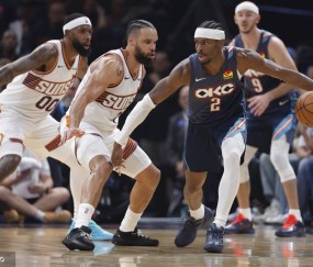 亚历山大37+9霍姆格伦19+8杰威19分 雷霆胜太阳总分2-0